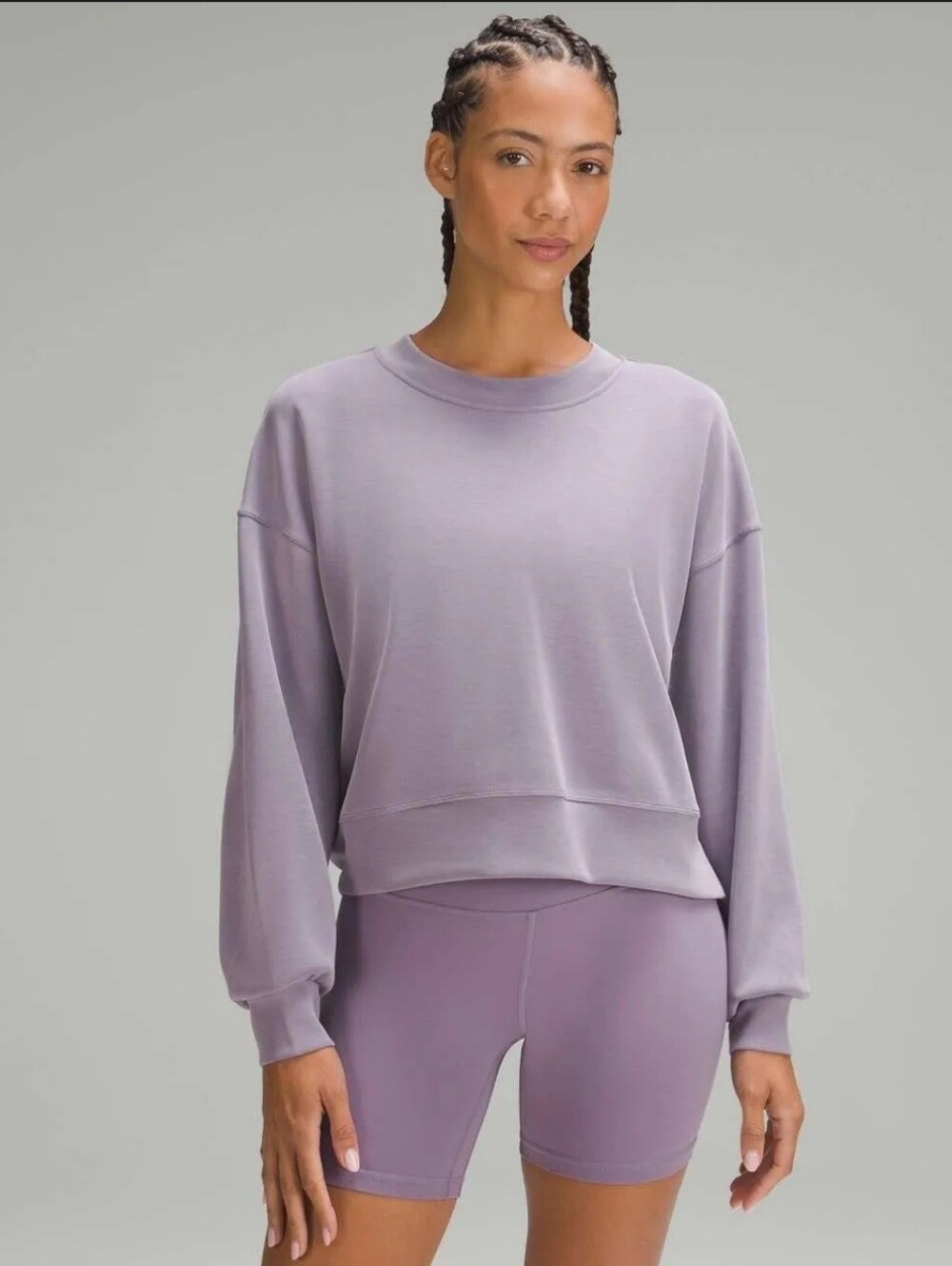 Lululemon Softstreme Perfectly Oversized Cropped Crew Size 4